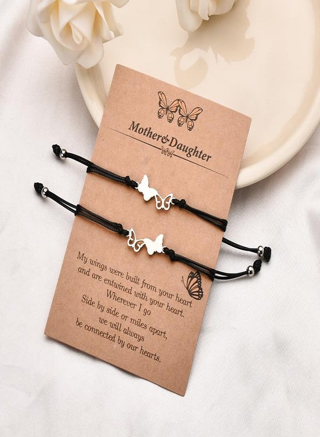 YangQian Matching Mom and Daughter Bracelets for Women Mothers Day Gifts for Mama Birthday Gifts Bracelet Long Distance Miles Apart Mom Gifts Mommy Keepsake Gift Ideas Mum Presents for Wedding Mom Accessories - Image 5