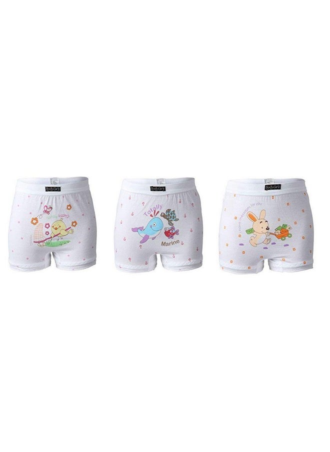 Bodycare - BODYCARE Girls Cotton Bloomers 100% Cotton Multicolor Soft Comfortable | Skin Friendly | Innerwear | (Pack of 6) (Color & Print May Vary) - Image 1
