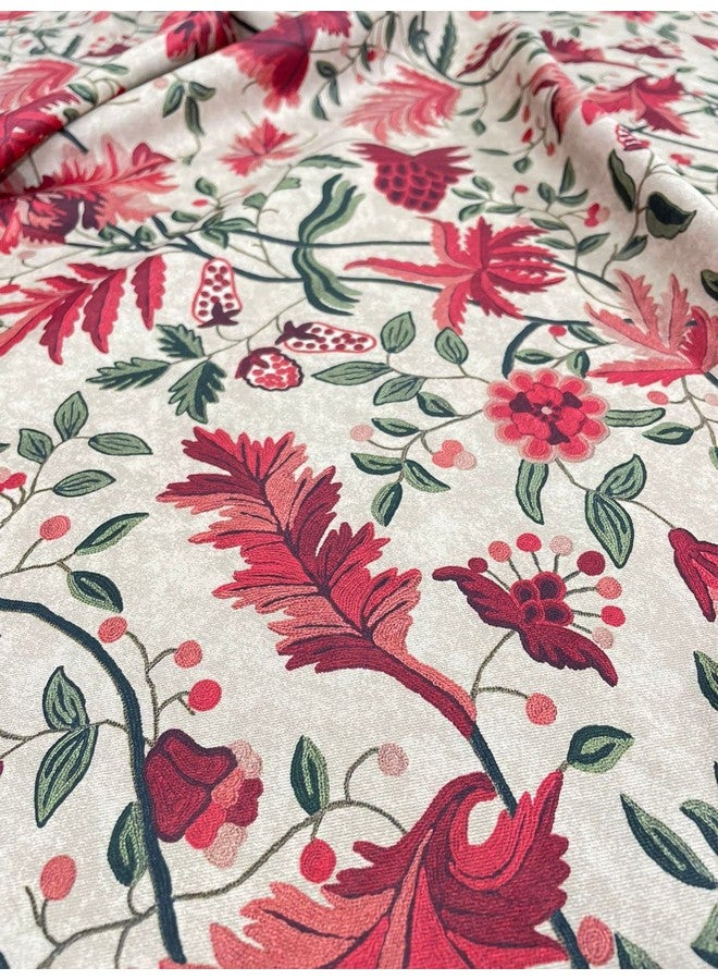 Casableu Kashmiri 2 Piece Polyester Eyelets (Steel) Blackout Curtains with Tie Back, Bedroom Living Room (Fuchsia, 9feet) - Image 2