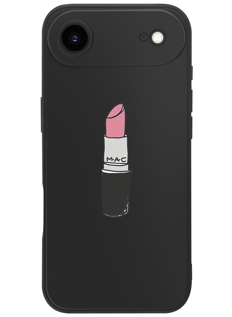 Theodor Protective Slim Fit Case Liquid Silicone Cover with Full Body Protection Anti-Scratch Shockproof Case For Apple iPhone 17 Air (Black) Lipstick - Image 1