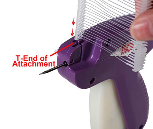 PAG Standard Tagging Gun Price Tag Attacher Gun for Clothing with 5 Needles and 2000 2inch Barbs Fasteners, Purple - Image 4