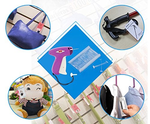 PAG Standard Tagging Gun Price Tag Attacher Gun for Clothing with 5 Needles and 2000 2inch Barbs Fasteners, Purple - Image 5