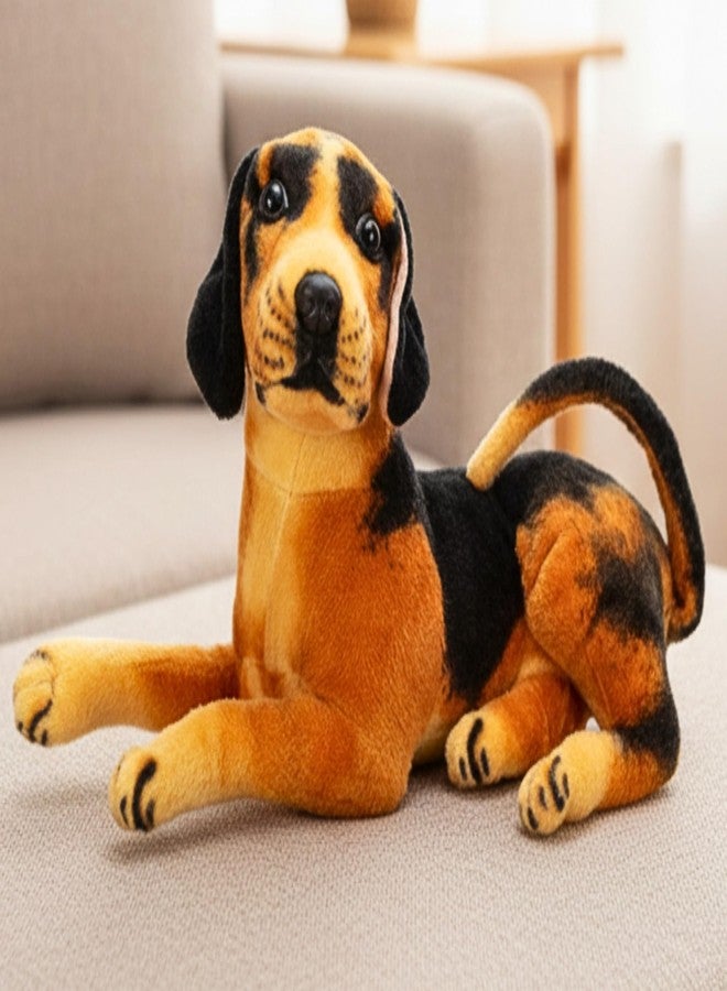 Tickles German Shepherd Dog Soft Stuffed Plush Animal Toy for Kids Boys & Girls Birthday Gifts Car & Room Decor (Size: 28 cm Color: Black & Brown) - Image 1