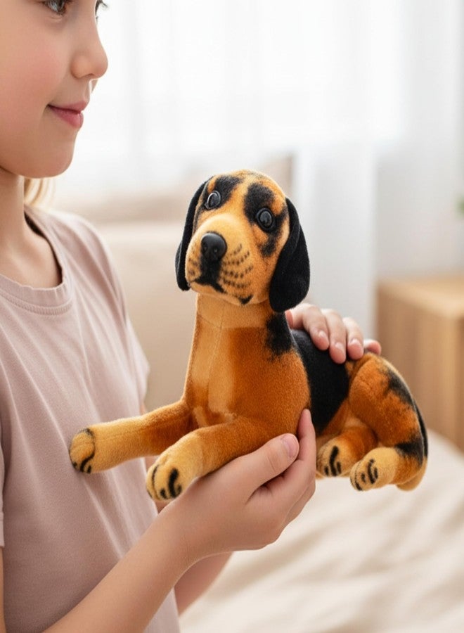 Tickles German Shepherd Dog Soft Stuffed Plush Animal Toy for Kids Boys & Girls Birthday Gifts Car & Room Decor (Size: 28 cm Color: Black & Brown) - Image 3