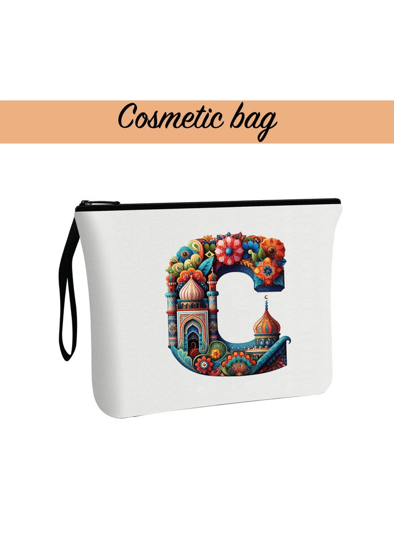 PRINTSHOP4ME Pack of 3 Initial Monogram Gift Set - Black Coffee Mug, Cosmetic Bag and Cotton Tote bag Set - Gift Set for Her - Perfect for Ramadan, School, Travel and Birthday Gift - Image 4