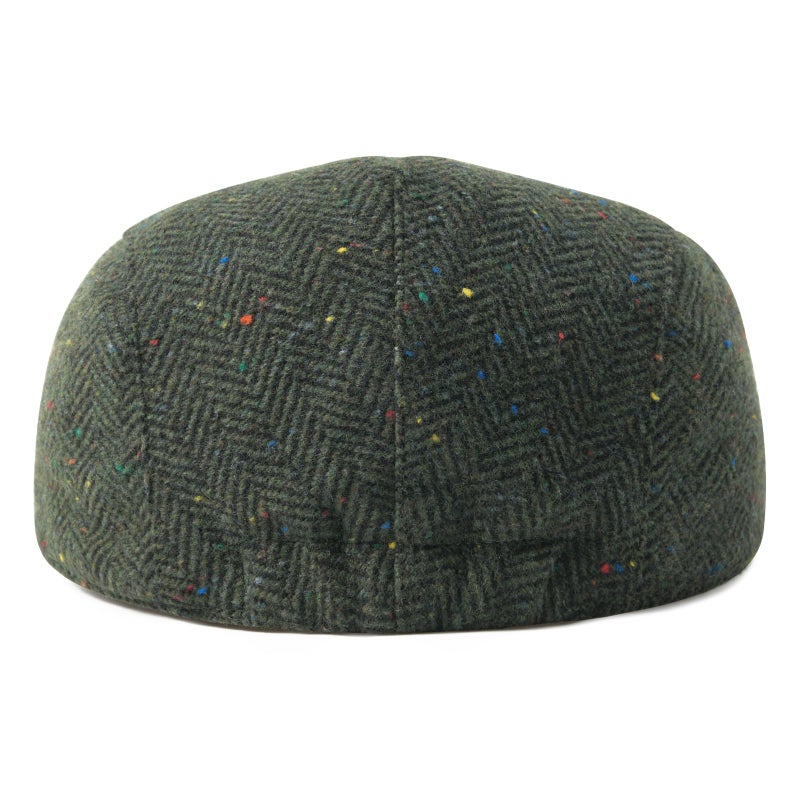 FEINION Men Wool Blend Flat Cap Tweed Newsboy Ivy Hat (Flecked Green) - Image 5