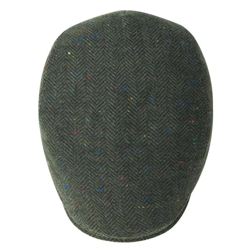 FEINION Men Wool Blend Flat Cap Tweed Newsboy Ivy Hat (Flecked Green) - Image 4