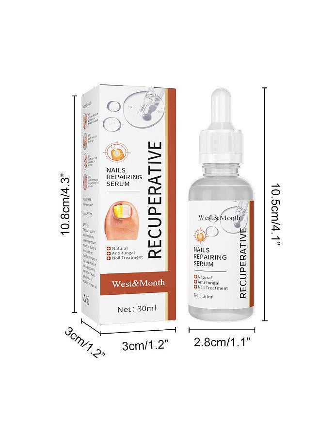 West&Month West&Month 30ml Grey Nail Repair Solution Natural Anti-fungal Nail Correction Essence Restore Luster  - Image 2