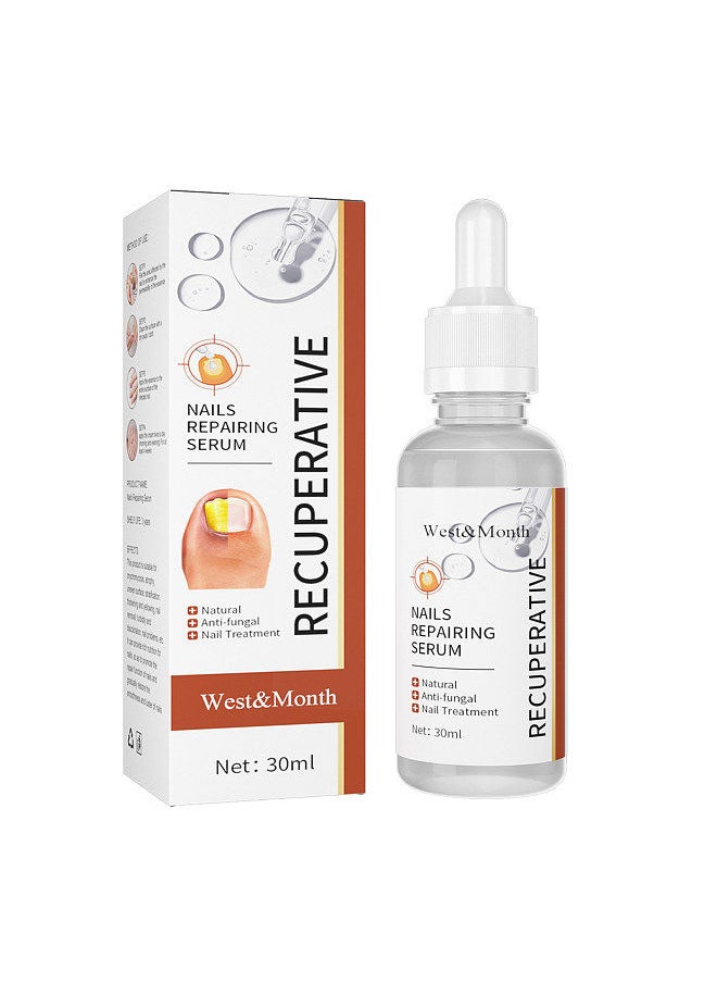 West&Month West&Month 30ml Grey Nail Repair Solution Natural Anti-fungal Nail Correction Essence Restore Luster  - Image 1