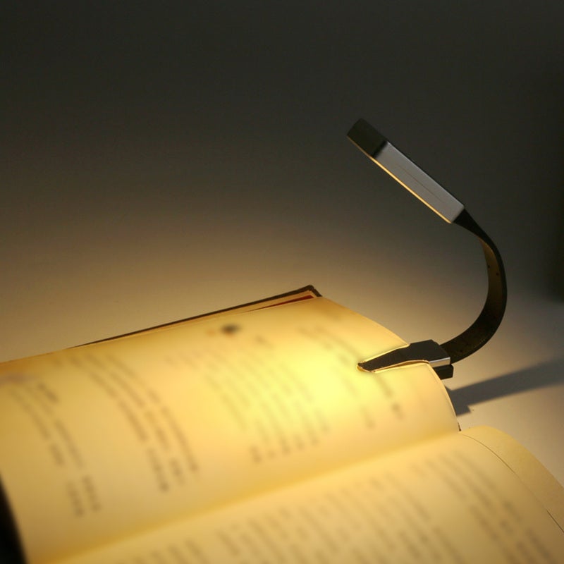 Led Clip On Book Light: 3 Color Temperatures Stepless Dimming, Compact Handy Design - Broad Narrow Adjustable Beam, Rechargeable Clip On Book Light for Reading Paper Books, E-Books, Power Outages, Car - Image 4