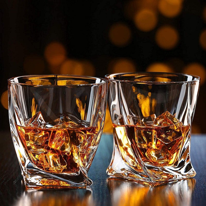 bellemax 350 ML Crystal Whiskey Glass Set of 6 Crystal Rocks Whiskey Bar Glasses Set for Drinking Scotch Bourbon Vodka Liquor Old Fashioned Cocktail Tumblers BX12 - Image 4