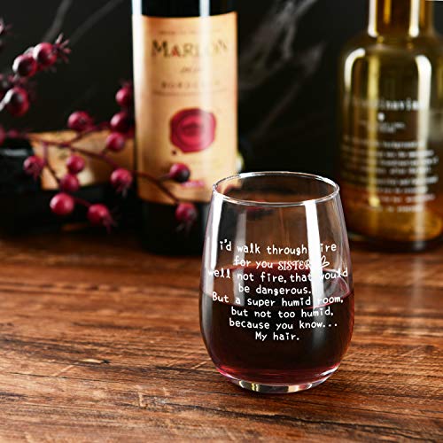 JERIO Sister Gifts from Sister - Christmas Birthday Gift for Sisters - Funny Best Sisters Gifts For Soul friend, I'd Walk Through Fire For You Siste - Image 5
