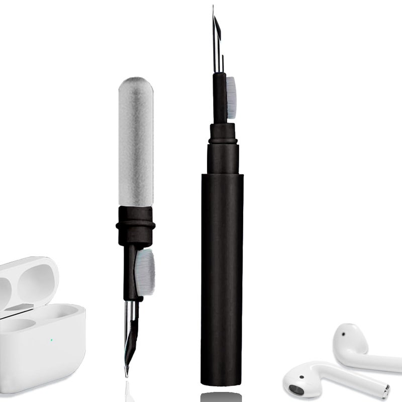 Yesimla Cleaner Kit for Earbuds, Cleaning kit for Airpods Pro 1 2 3, Multi-Function Cleaning Tool with Brush Flocking Sponge for Wireless Earphones Bluetooth Headphones Case Camera and Phone(Black) - Image 1