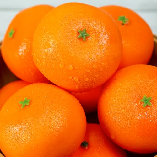 HAKSEN 12 PCS Fake Oranges, Artificial Fruits for Decoration Lifelike Fake Fruit Faux Oranges for Home Kitchen Cabinet Decor Photography Prop - Image 4