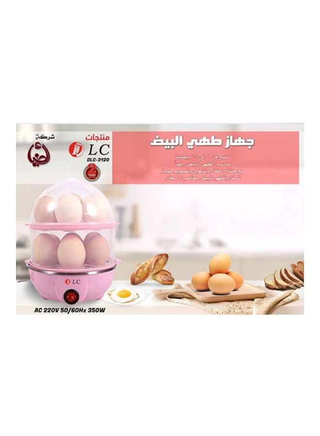 دي إل سي  جهاز طهي البيض بالبخار من طبقتين سعة 14 بيضة 350 W 6902016009275 وردي/أبيض - Image 2
