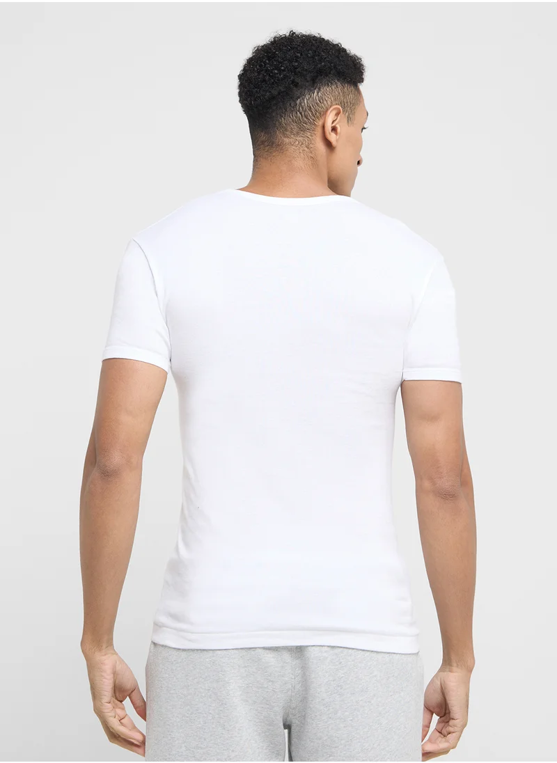 سفنتي فايف بيسيكس Pack of 3 Ribbed T-Shirt