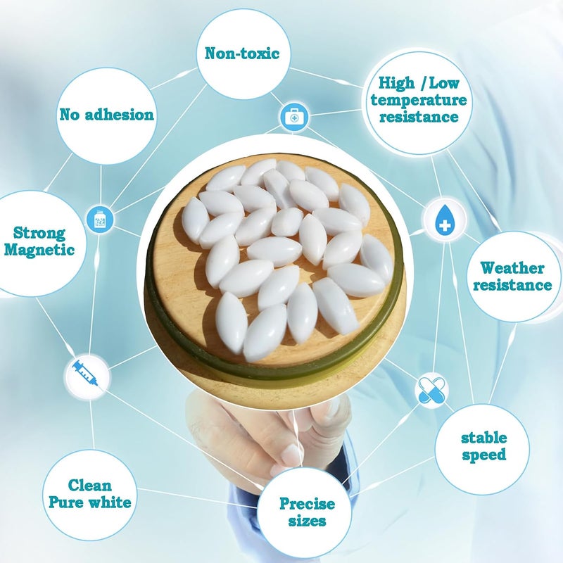 BBTCTY Magnetic Stirrer Stir Bar PTFE Magnetic Mixer Stir Bars (5X10mm, Olive Shape, 10pcs) - Image 5