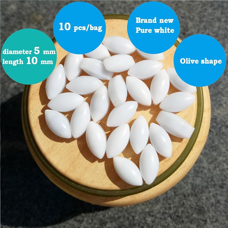 BBTCTY Magnetic Stirrer Stir Bar PTFE Magnetic Mixer Stir Bars (5X10mm, Olive Shape, 10pcs) - Image 3