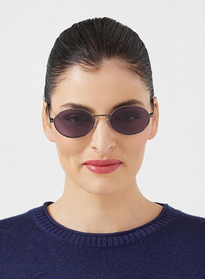 Blackout Base,Unisex Sunglasses, Oval Sunglasses, UV Protection: UV400 (Grey,Brown) - Image 4