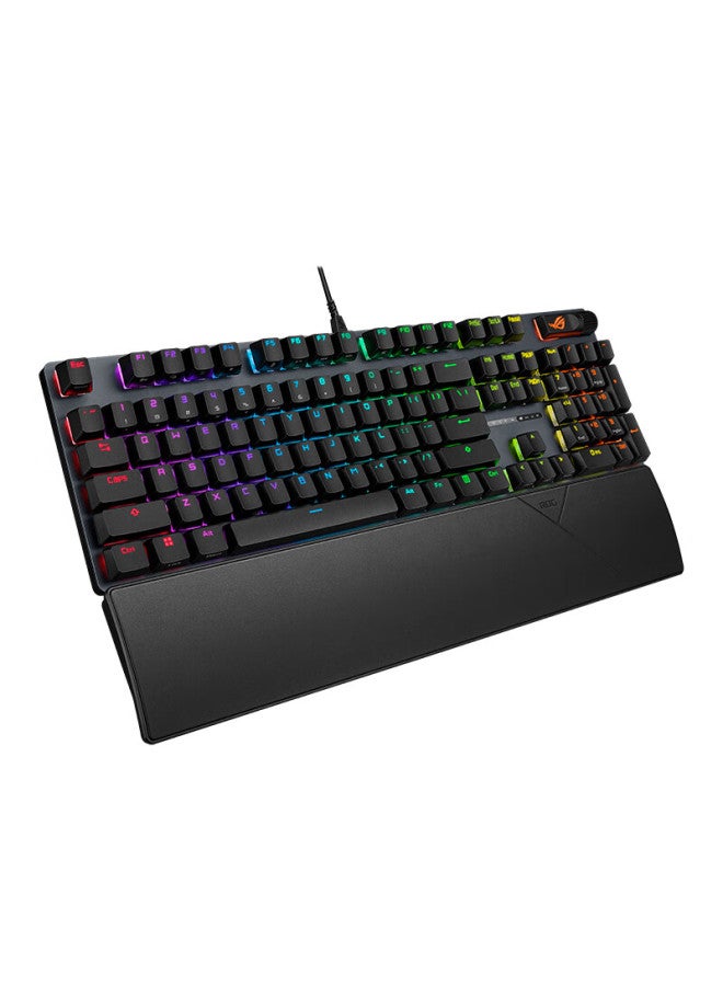 Rog Warrior 2x Mechanical Gaming Keyboard, Wired Gaming Keyboard, Nx Ice Storm Gray Switch V2 Rgb Backlit Keyboard, 104 Keys, Full Hot-swappable, Black - Image 2