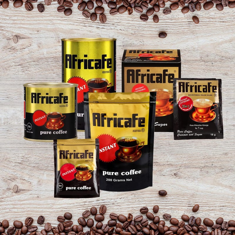 Cougar Africafe Organic Instant Coffee Made In Africa, 100% Arabica and Robusta Resealable Bag Pack of 8x1.6g Each (Imported) - Image 3