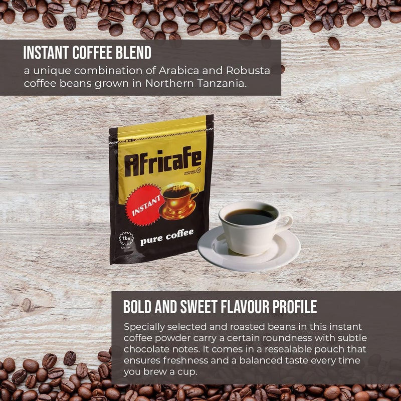 Cougar Africafe Organic Instant Coffee Made In Africa, 100% Arabica and Robusta Resealable Bag Pack of 8x1.6g Each (Imported) - Image 4
