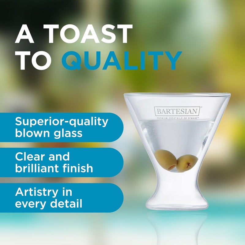Bartesian Cocktail Glass Sets - Lowball Drinking Glassware for Cocktails & Mocktails - Bar Glasses for Martini, Margarita, Pina Colada, Whiskey Sour, Old Fashioned - Set of 2 - Image 4