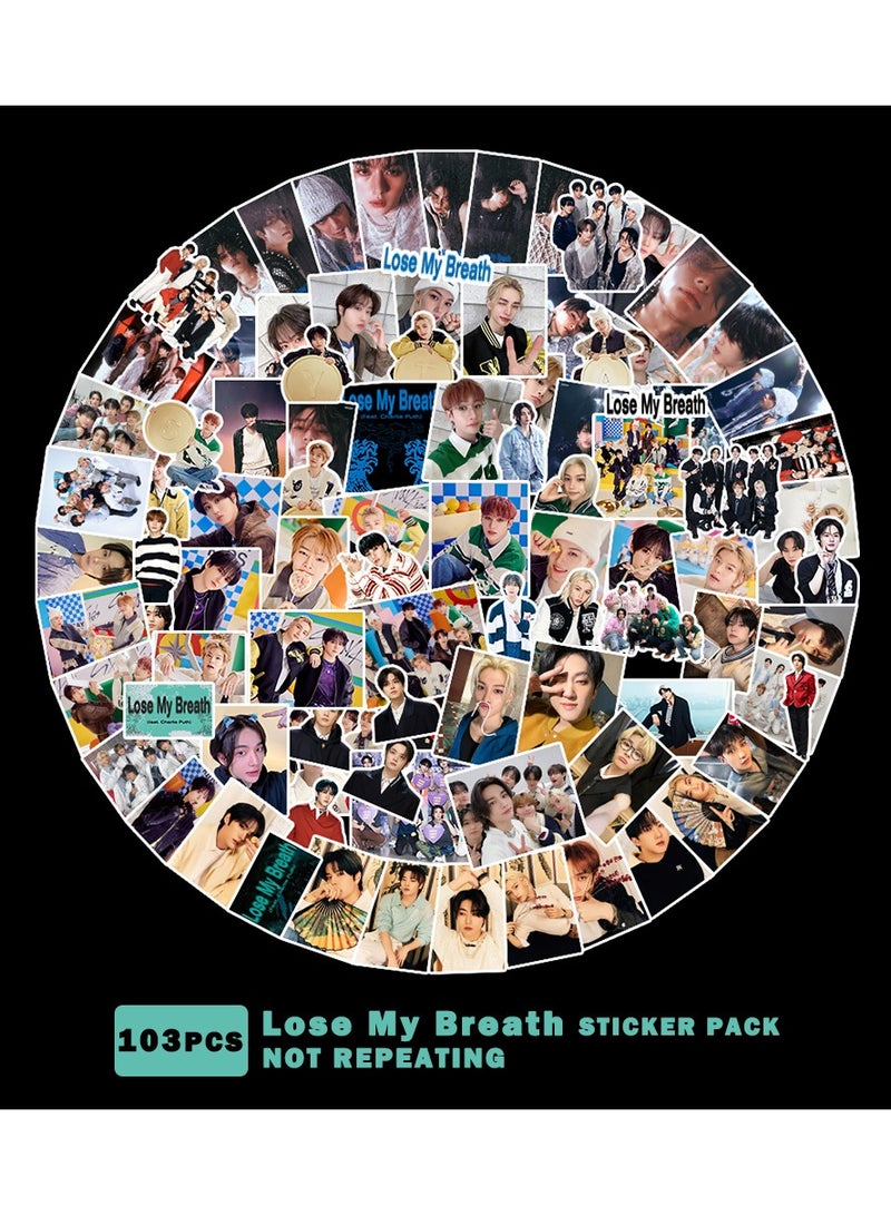 103Pcs Stray Kids Lose My Breath Sticker Pack K-POP 2025 Kpop merch Stray Kids SKZ HOP Waterproof Sticker Laptop Sticker Water bottle SKZOO HIPTAPE Cartoon sticker Set  - Image 1