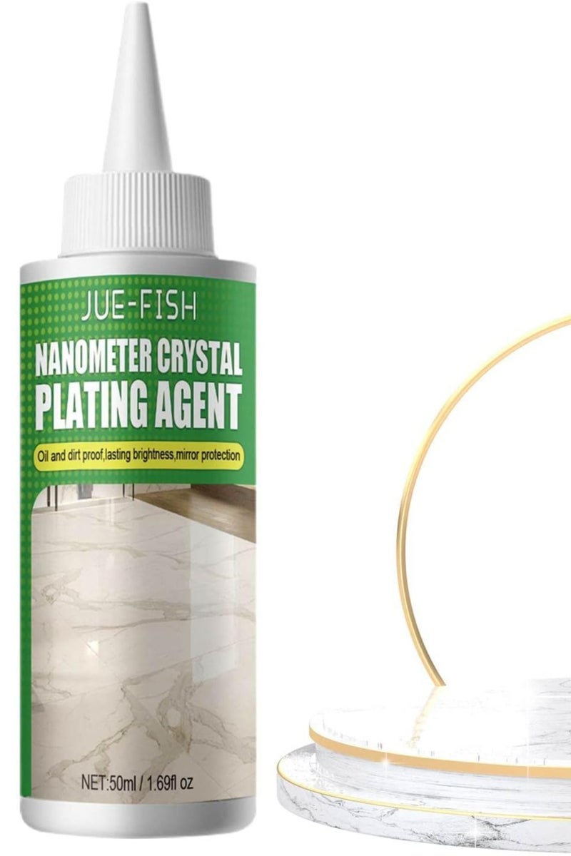JUE-FISH Nanometer Crystal Plating Agent 50ml – Nano Coating for Floor, Tile, Glass, Bathroom & Car Surfaces – High Gloss & Oil Repellent Protection  - Image 2