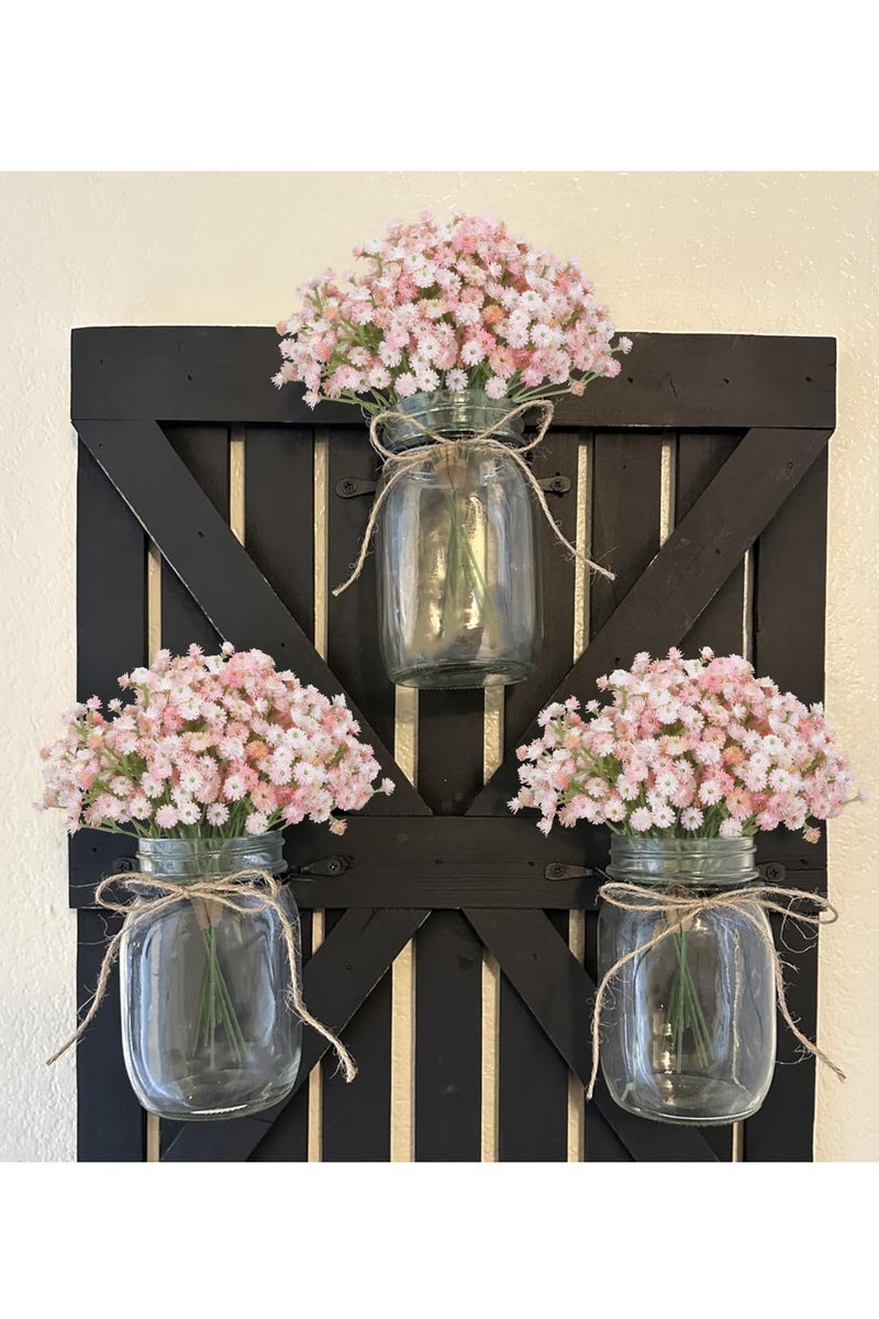 ح واحة 12 قطعة من الزهور الاصطناعية، زهور الجيبسوفيلا الاصطناعية اللونية ذات اللمس الحقيقي للزينة المنزلية، حزم الزفاف المصنوعة يدويًا، وتنظيم الحفلات والزهور (لون وردي، زهور نوبة الأطفال) - Image 5