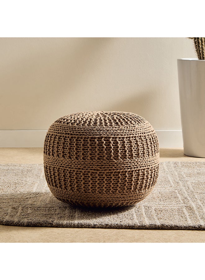 Home Box Pouf محبوك أساسي - 50x50x35 سم - Image 1