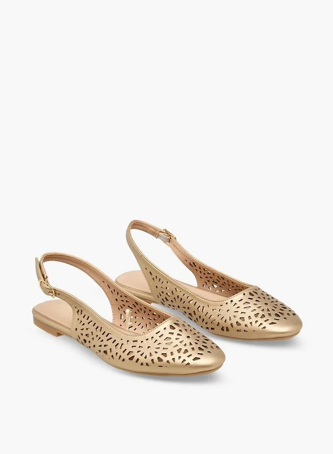 Flora Bella Women Cutout Design Slingback Flats Mules