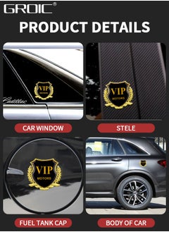 GROIC 3D VIP Metal Emblem Sticker Car Carbon Fibre Chrome Badge Decal Decoration Sticker for Car, Car Badge Decal, Side Label Car Window Decals, Automobile Decoration  - Image 5