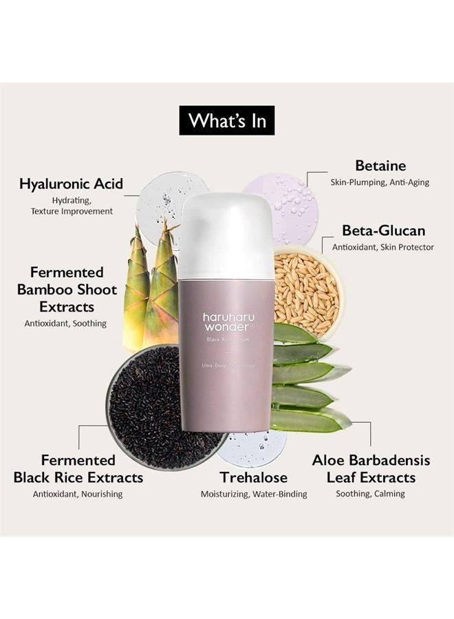 HARUHARU Haruharu Wonder Black Rice Serum, 1 fl oz (30ml), pocket size, fermented black rice extract, anti-aging, moisturizing, nourishing for firm skin  - Image 2