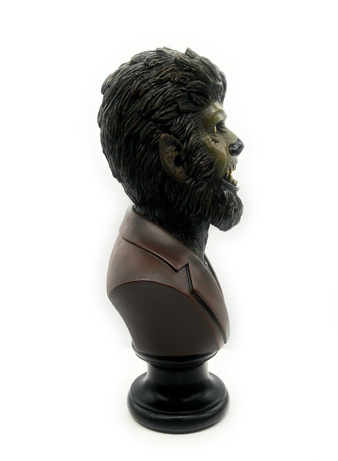 RUSTIX Wolfman Bust Statue – Realistic Werewolf Collectible Figurine – Halloween Horror Décor – Classic Monster-Inspired Gothic Oddities Gift – Resin Horror Statue for Fans - Image 3