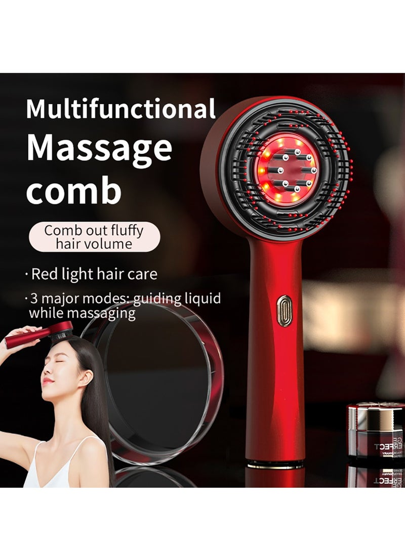 Generic Red Light Infusion Scalp Massager Brush - Smart Hair Growth Regimen Device with Multi-Function Head Massager - 1400mAh Battery  - Image 4
