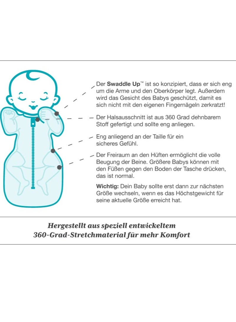 لاف تو دريم بطانية قماط أساسية لحديثي الولادة من 0 إلى 6 أشهر للفتيات والفتيان، 1.0 حقيبة نوم للأطفال مزودة بأذرع توفر نومًا مريحًا وهادئًا من قماش الخيزران باللون الرمادي - Image 3
