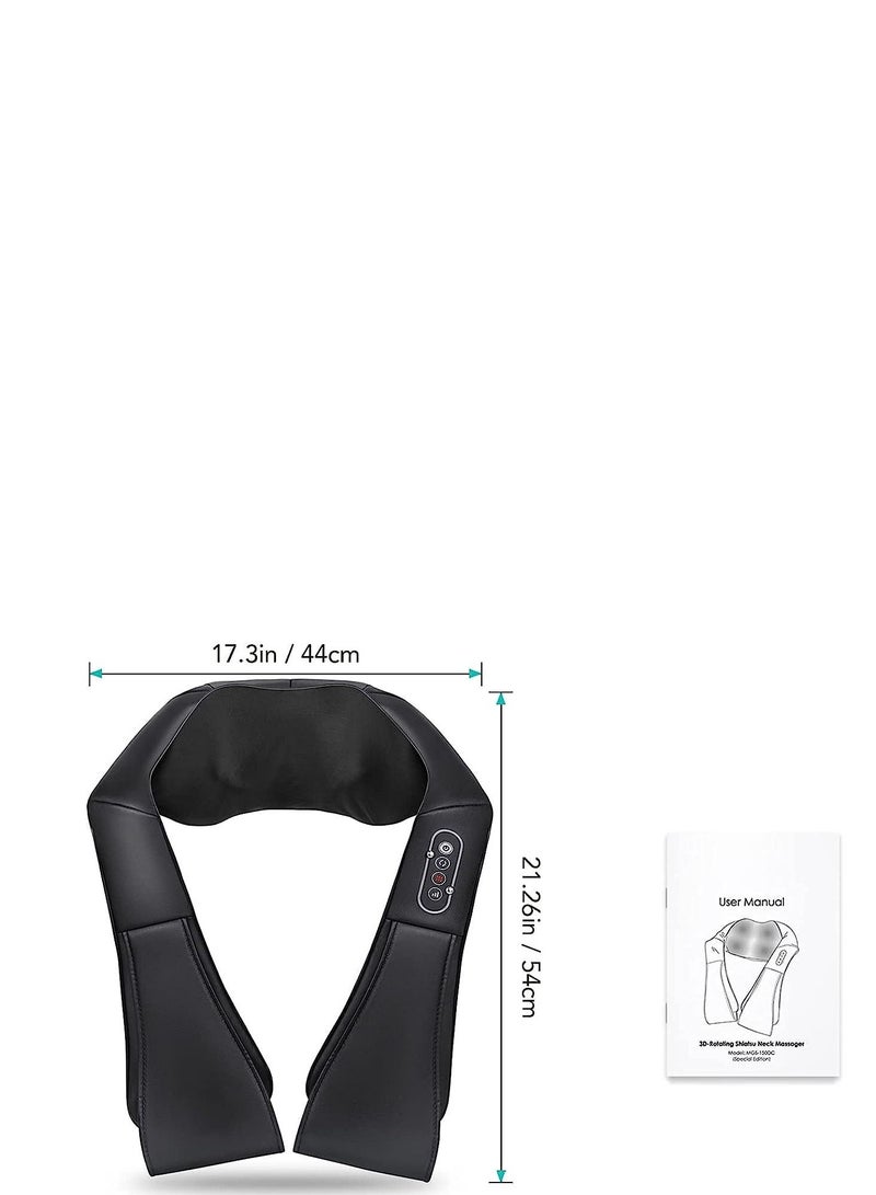 Generic Neck and shoulder massage with soothing heat, 3D electric Shiatsu back massager, deep tissue kneading massagers to relieve full-body muscle pain, and relax. - Image 5