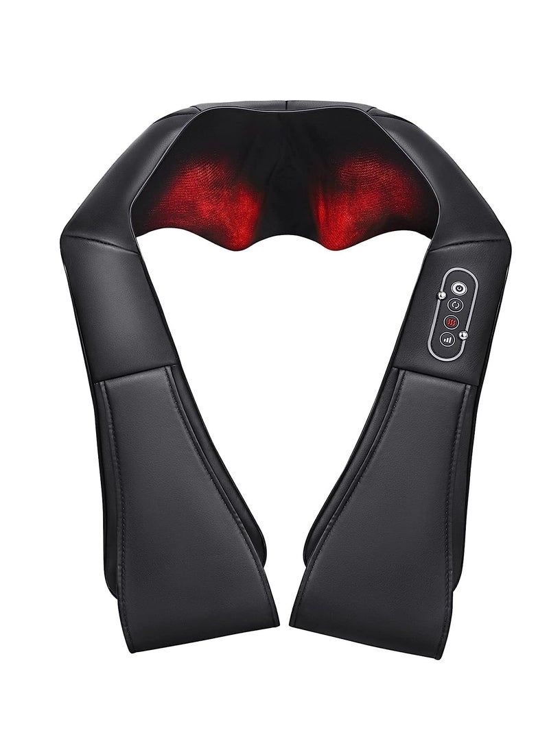 Generic Neck and shoulder massage with soothing heat, 3D electric Shiatsu back massager, deep tissue kneading massagers to relieve full-body muscle pain, and relax. - Image 1