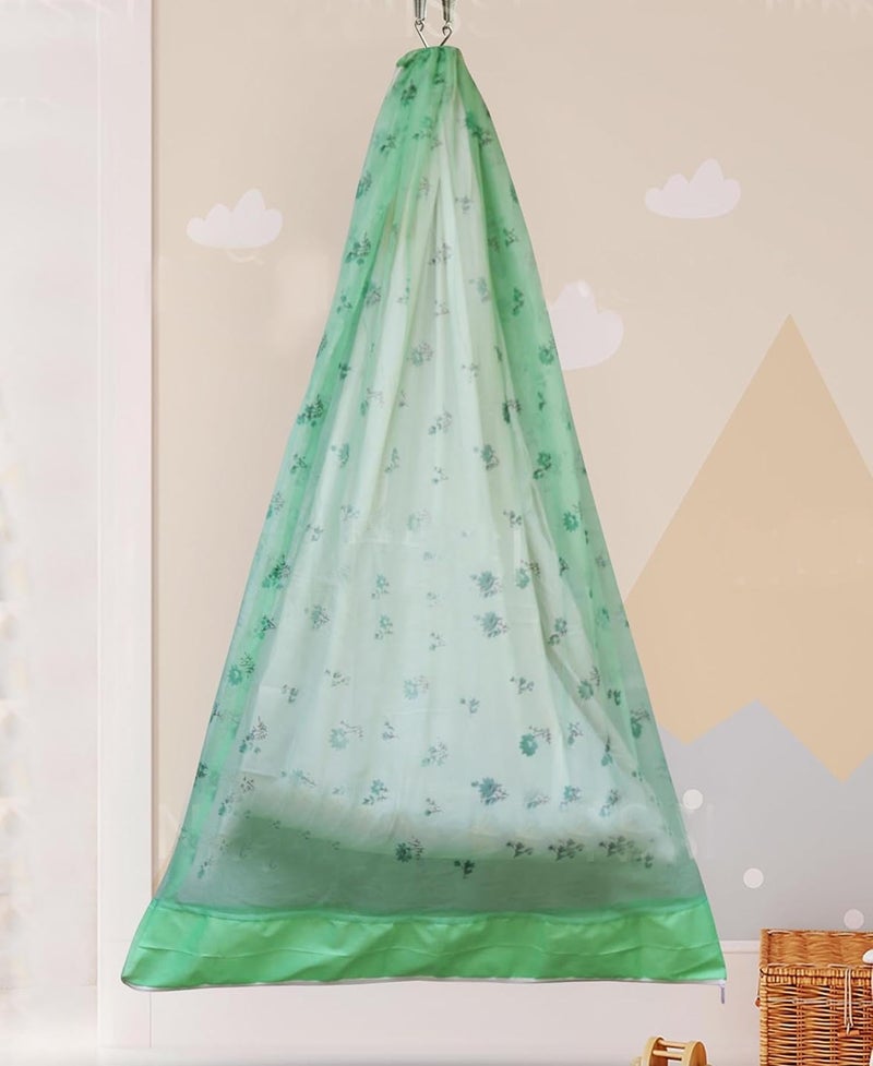 BEUWFEL Cotton Mosquito net for Babies | Cradle Thottil Jhula | Thottil Jhula | Infant Cradle | Premium Baby Baby Swing (Green) - Image 1