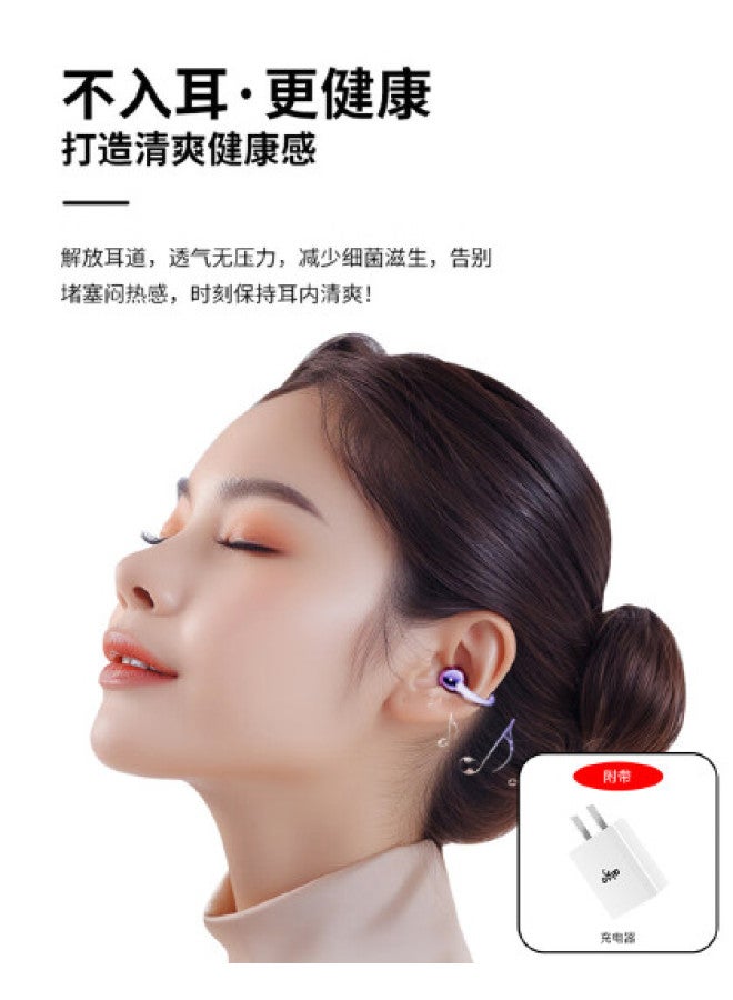 aigo Bluetooth Headphones Bone Conduction Ear Clip Open-ear True Wireless Non-in-ear Sports Running Noise Cancelling Headphones - Image 1