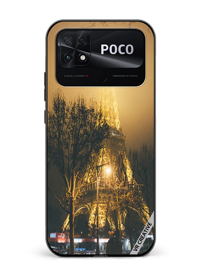 VR CREATIVE Protective Case Cover For Xiaomi Poco C40 Eiffel Paris Design Multicolour - Image 1
