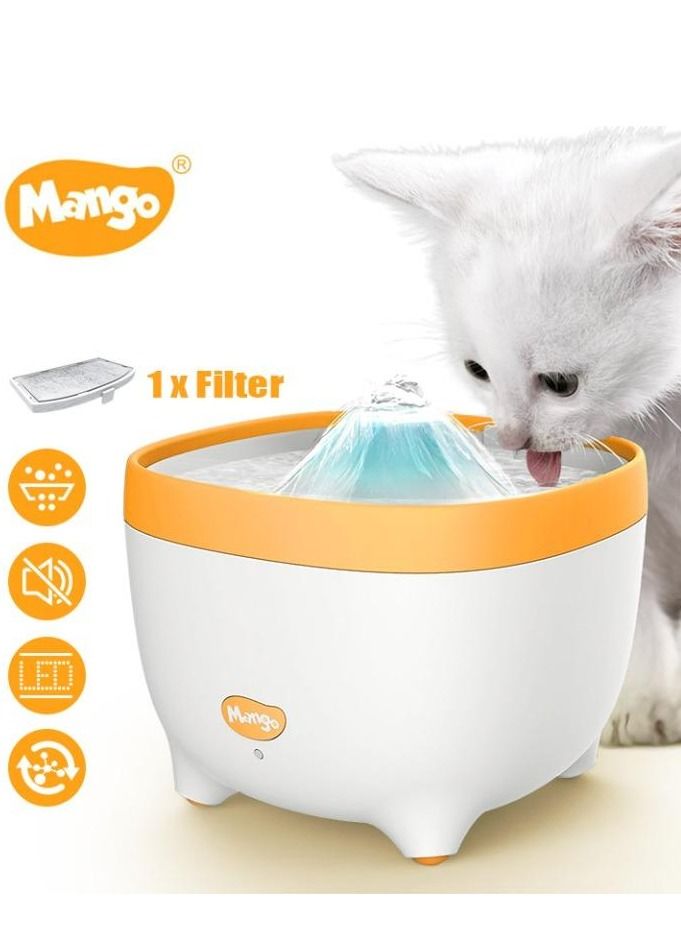 MANGO Volcano Purify Water Fountain 1.8 L USB With Adapter For Pets 205 X 205 X 171mm - Image 3