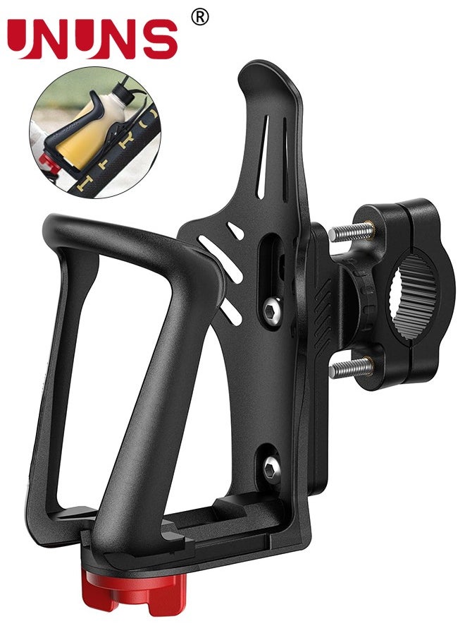UNUNS Bike Water Bottle Holder,Motorcycle Cup Holder,Bicycle Drink Cage For Handlebar Frame,Adjustable Holder Bottle Holder With Screw Tool,Fit 1.9-2.8" Standard and Smaller Size Bottles  - Image 1
