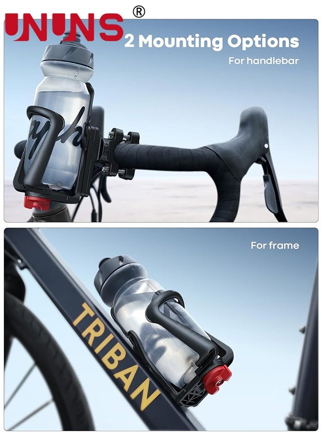 UNUNS Bike Water Bottle Holder,Motorcycle Cup Holder,Bicycle Drink Cage For Handlebar Frame,Adjustable Holder Bottle Holder With Screw Tool,Fit 1.9-2.8" Standard and Smaller Size Bottles  - Image 3