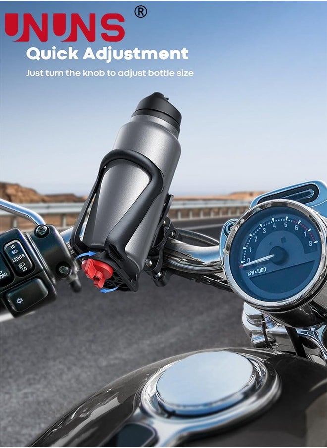 UNUNS Bike Water Bottle Holder,Motorcycle Cup Holder,Bicycle Drink Cage For Handlebar Frame,Adjustable Holder Bottle Holder With Screw Tool,Fit 1.9-2.8" Standard and Smaller Size Bottles  - Image 4
