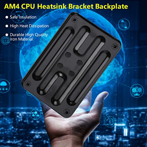 Tangxi Metal AM4 CPU Heatsink Bracket Backplate, CPU Radiator Base Holder Mounting Backplane for AM4 - Image 2
