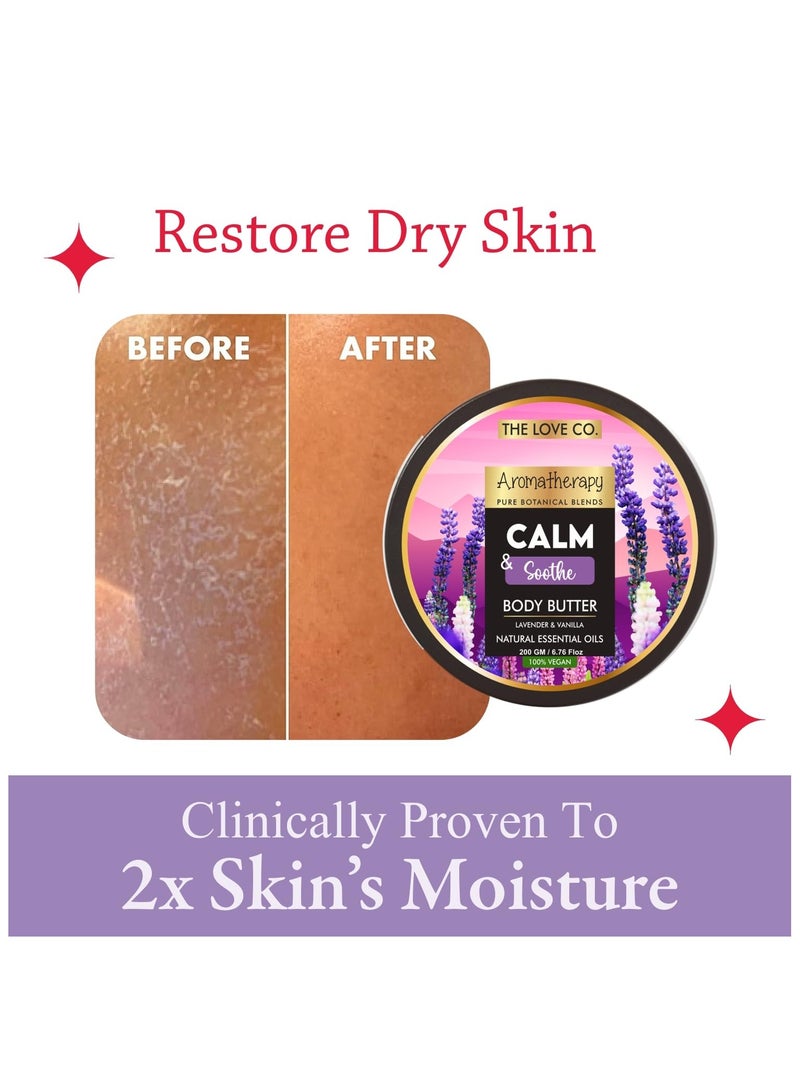 ذا لوف كو. كريم الجسم كالم آند سوز 200 جم – ترطيب مكثف لمدة 48 ساعة بزبدة الشيا النقية، كريم الترطيب الشتوي العميق للنساء - Image 2