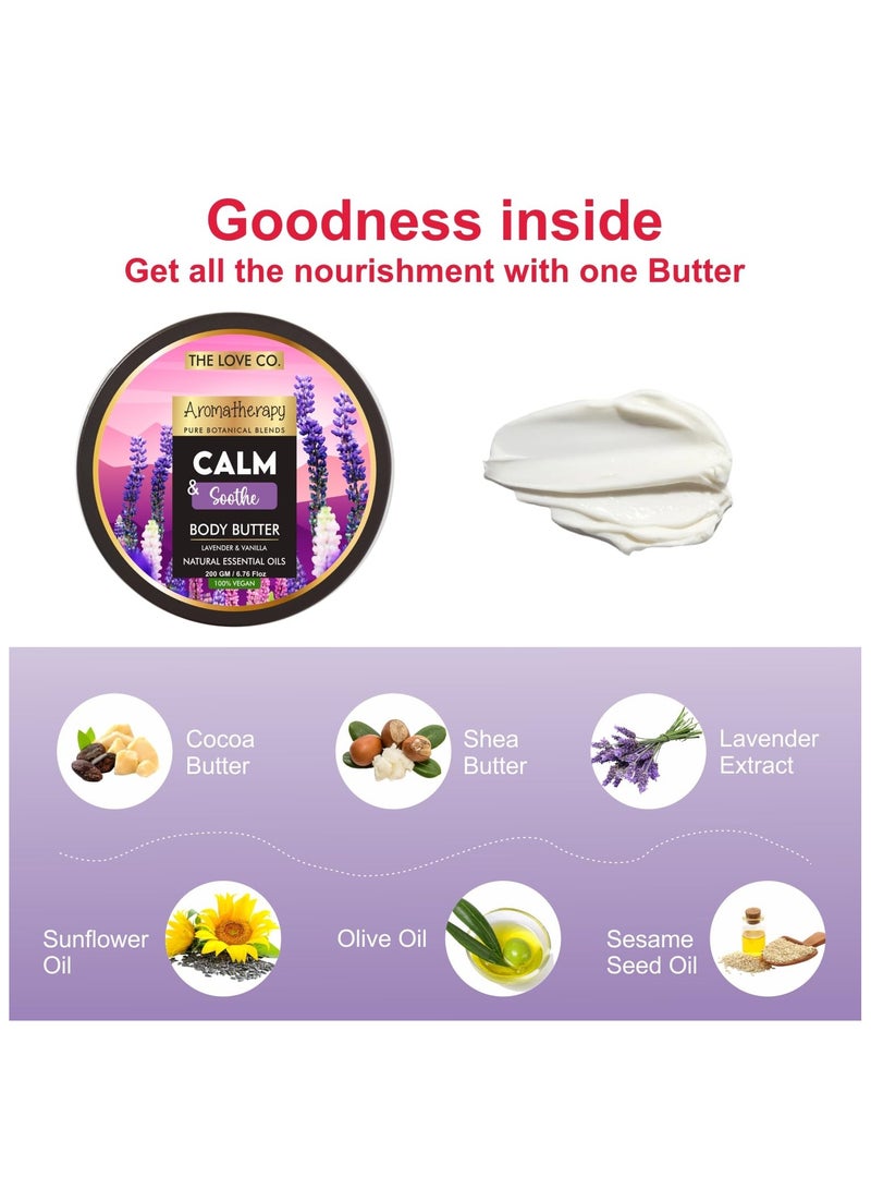 ذا لوف كو. كريم الجسم كالم آند سوز 200 جم – ترطيب مكثف لمدة 48 ساعة بزبدة الشيا النقية، كريم الترطيب الشتوي العميق للنساء - Image 3