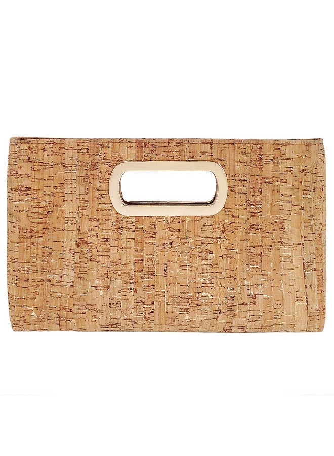 JNB Cork Top Handle Clutch Gold - Image 1